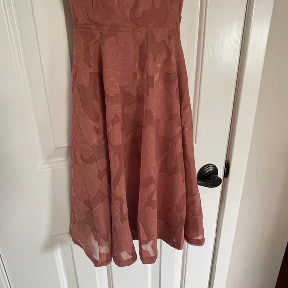 New Lulus Days of Beauty Vintage Rose Burnout Floral Skater Dress Size XS P3 - Picture 4 of 11
